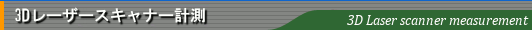 3Dレーザースキャナーによる現況調査